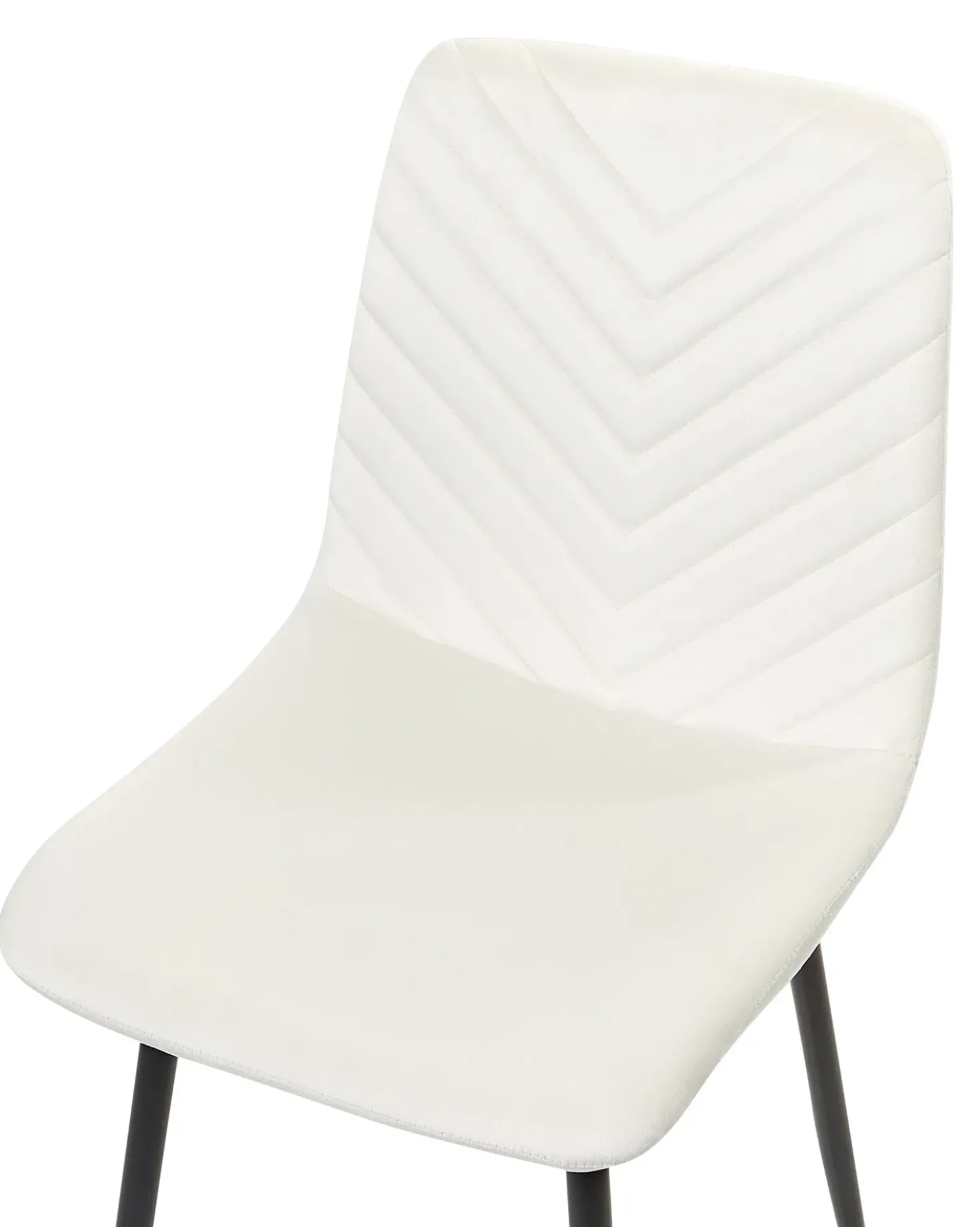 Set di 4 sedie da pranzo HAVRE Velluto Bianco sporco