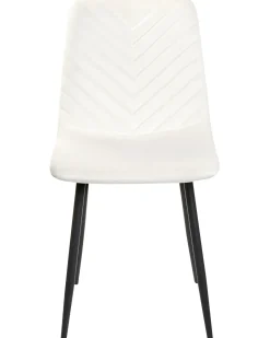 Set di 4 sedie da pranzo HAVRE Velluto Bianco sporco