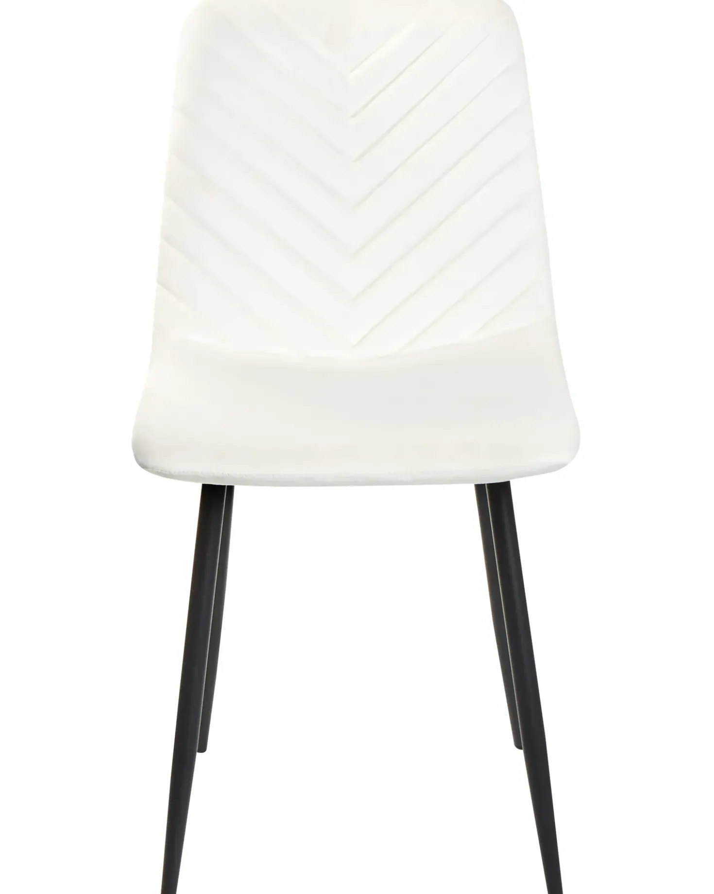 Set di 4 sedie da pranzo HAVRE Velluto Bianco sporco