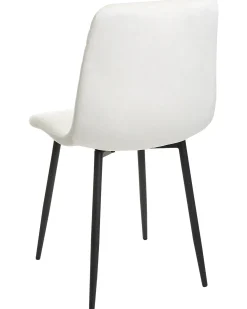 Set di 4 sedie da pranzo HAVRE Velluto Bianco sporco