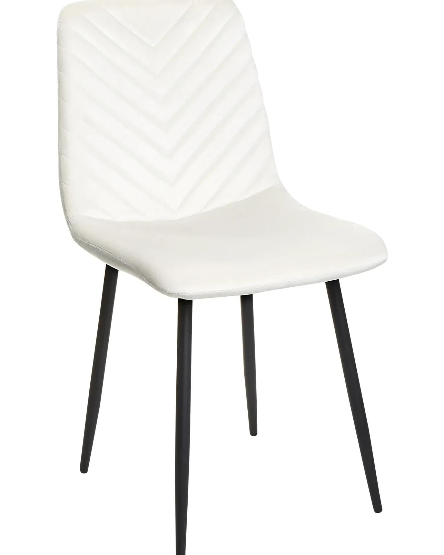 Set di 4 sedie da pranzo HAVRE Velluto Bianco sporco