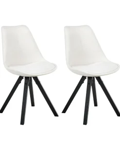 Set di 2 sedie da pranzo HEDLEY Tessuto Beige chiaro