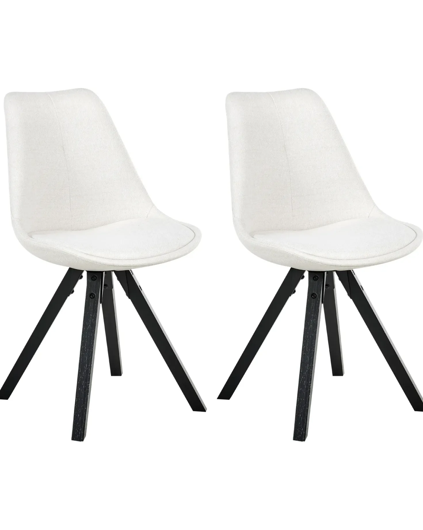 Set di 2 sedie da pranzo HEDLEY Tessuto Beige chiaro