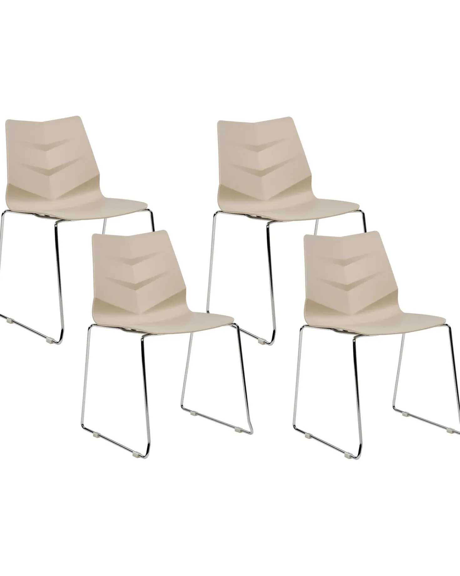 Set di 4 sedie da pranzo HARTLEY Beige