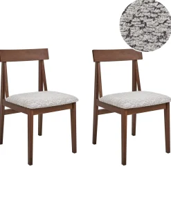 Set di 2 sedie da pranzo ISLE Legno Marrone/Grigio
