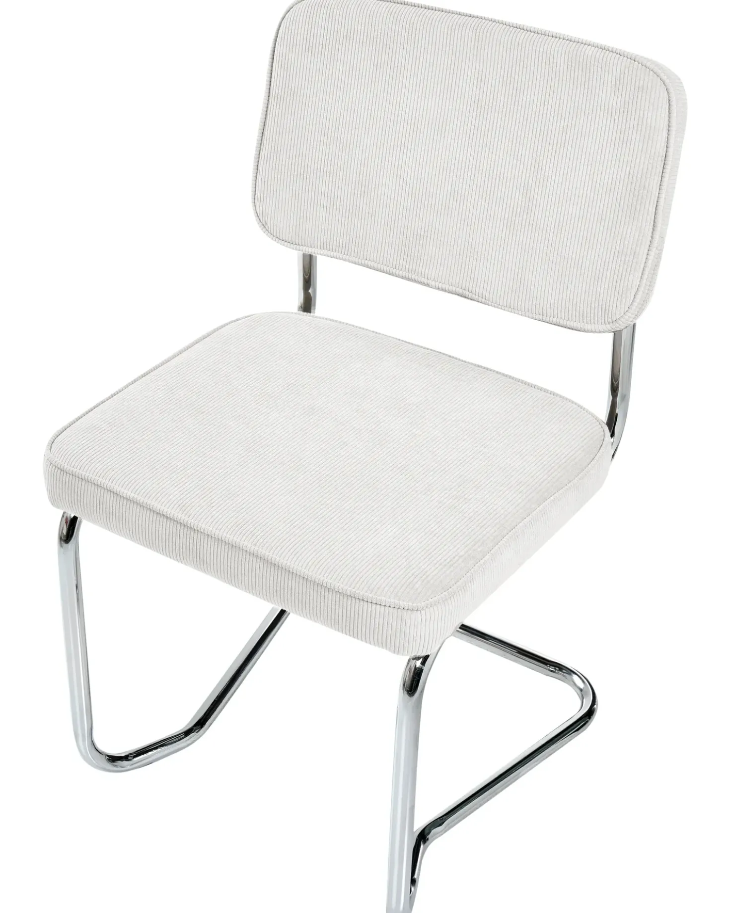 Set di 2 sedie da pranzo IRWIN Velluto a coste Bianco sporco