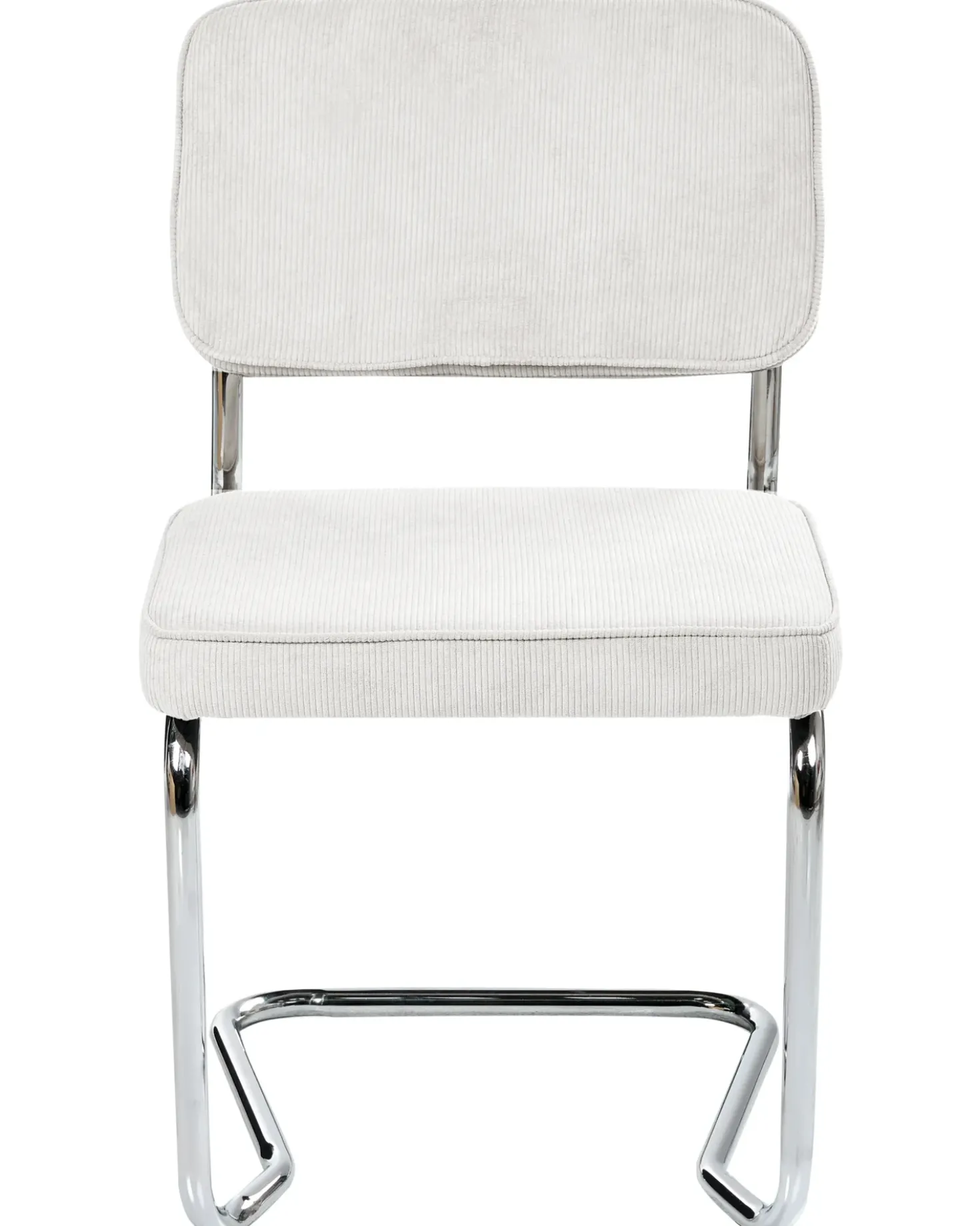 Set di 2 sedie da pranzo IRWIN Velluto a coste Bianco sporco