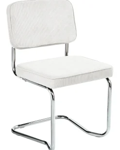 Set di 2 sedie da pranzo IRWIN Velluto a coste Bianco sporco