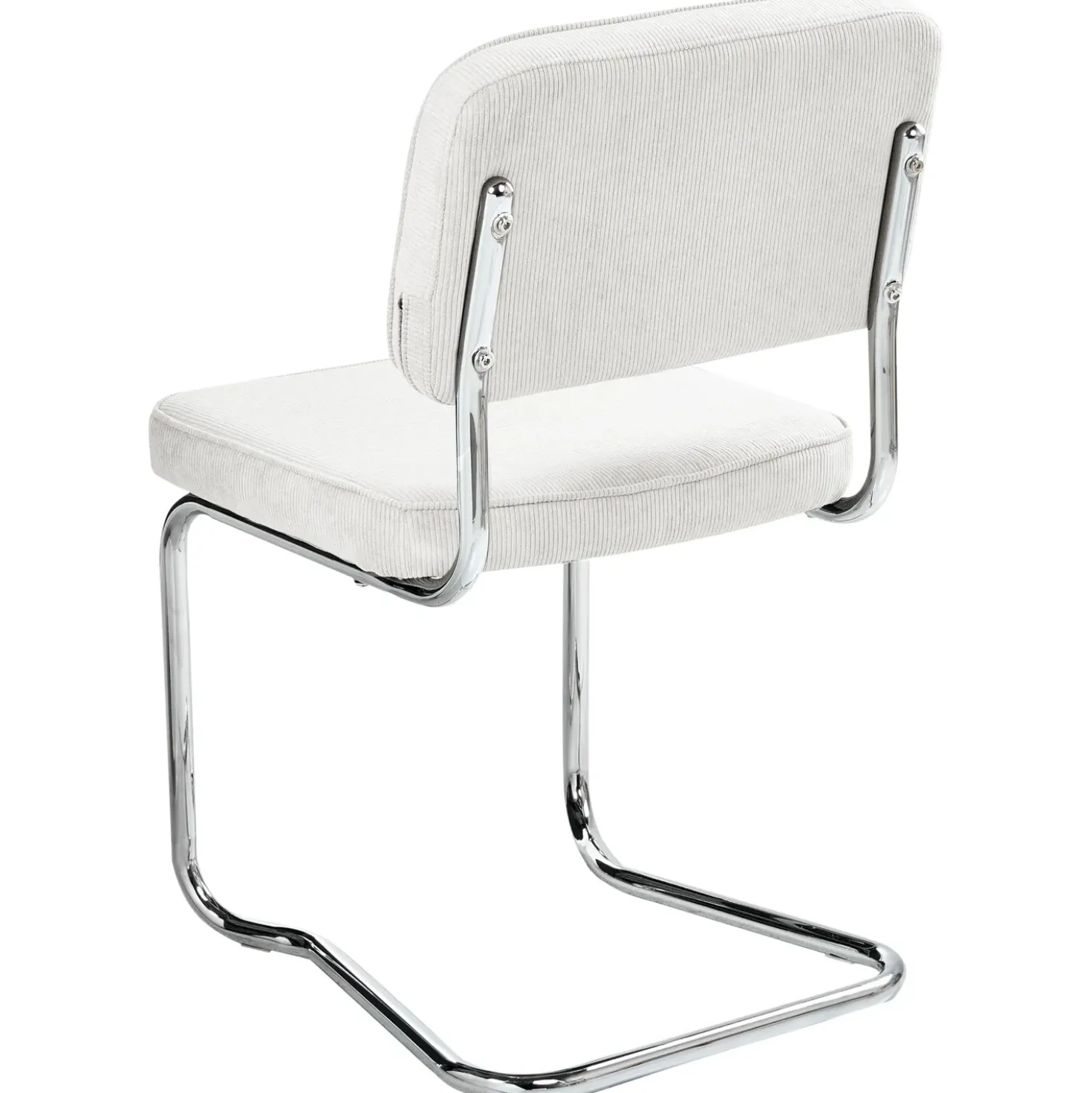 Set di 2 sedie da pranzo IRWIN Velluto a coste Bianco sporco