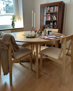 Set di 2 sedie da pranzo ISLE Legno Marrone chiaro/Beige