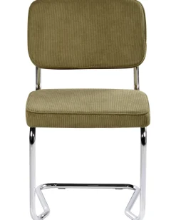 Set di 2 sedie da pranzo IRWIN Velluto a coste Verde oliva
