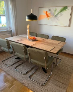 Set di 2 sedie da pranzo IRWIN Velluto a coste Verde oliva