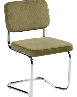 Set di 2 sedie da pranzo IRWIN Velluto a coste Verde oliva