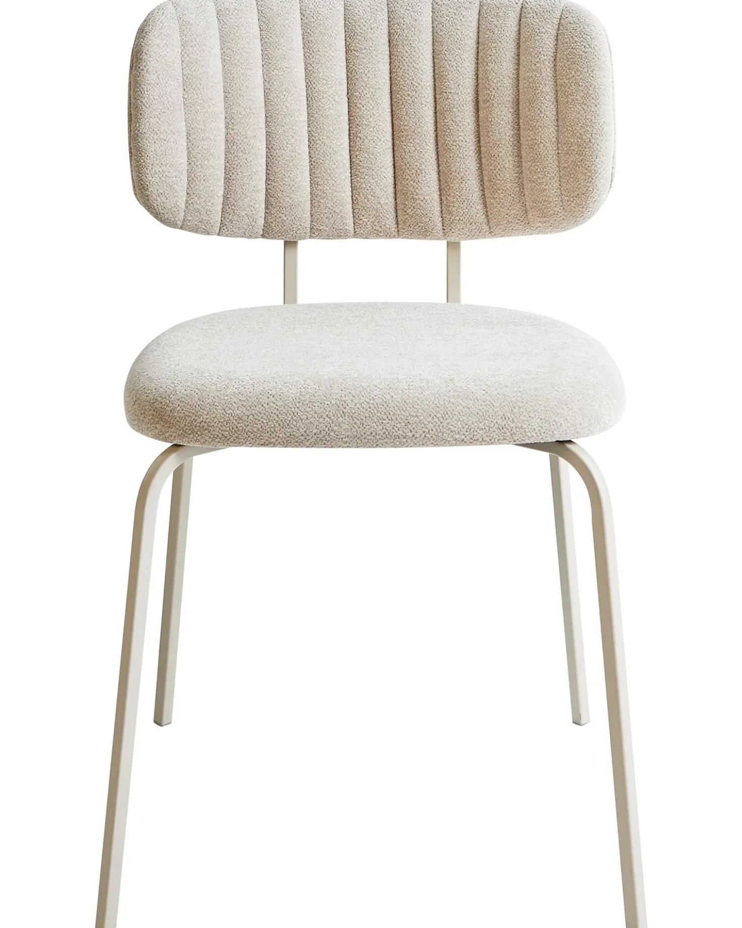 Set di 2 sedie da pranzo IRINS Ciniglia Beige chiaro