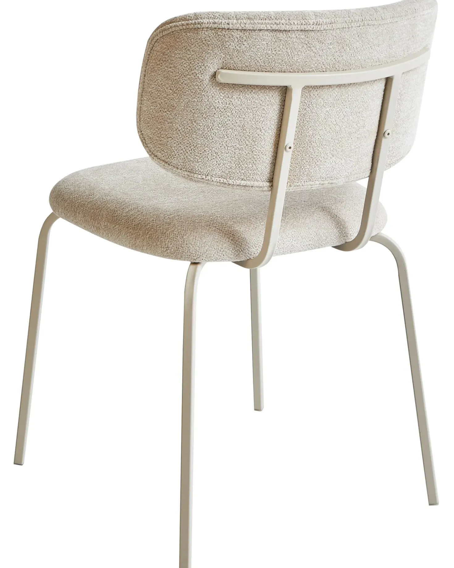 Set di 2 sedie da pranzo IRINS Ciniglia Beige chiaro