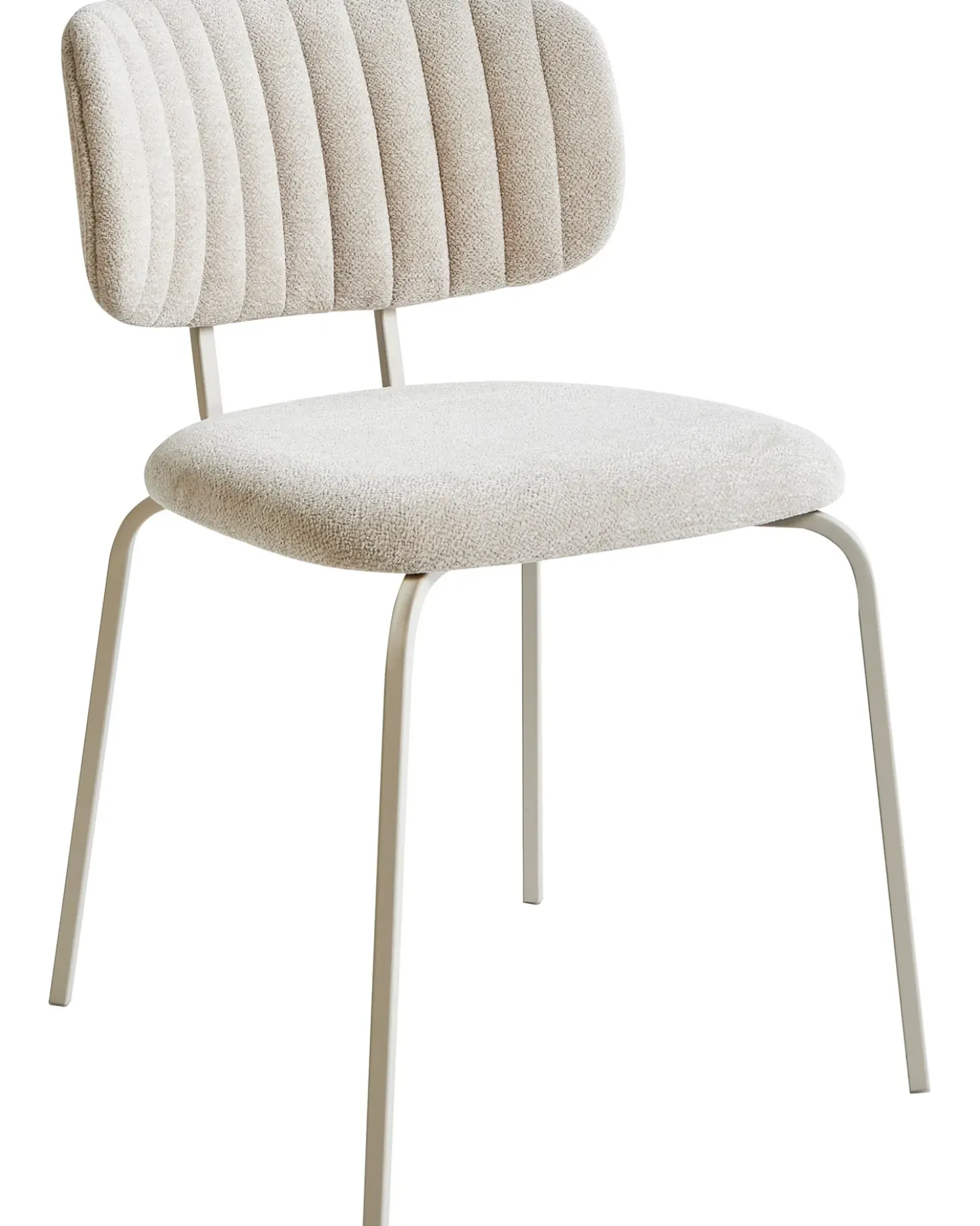 Set di 2 sedie da pranzo IRINS Ciniglia Beige chiaro
