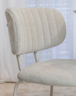 Set di 2 sedie da pranzo IRINS Ciniglia Beige chiaro