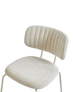 Set di 2 sedie da pranzo IRINS Ciniglia Beige chiaro