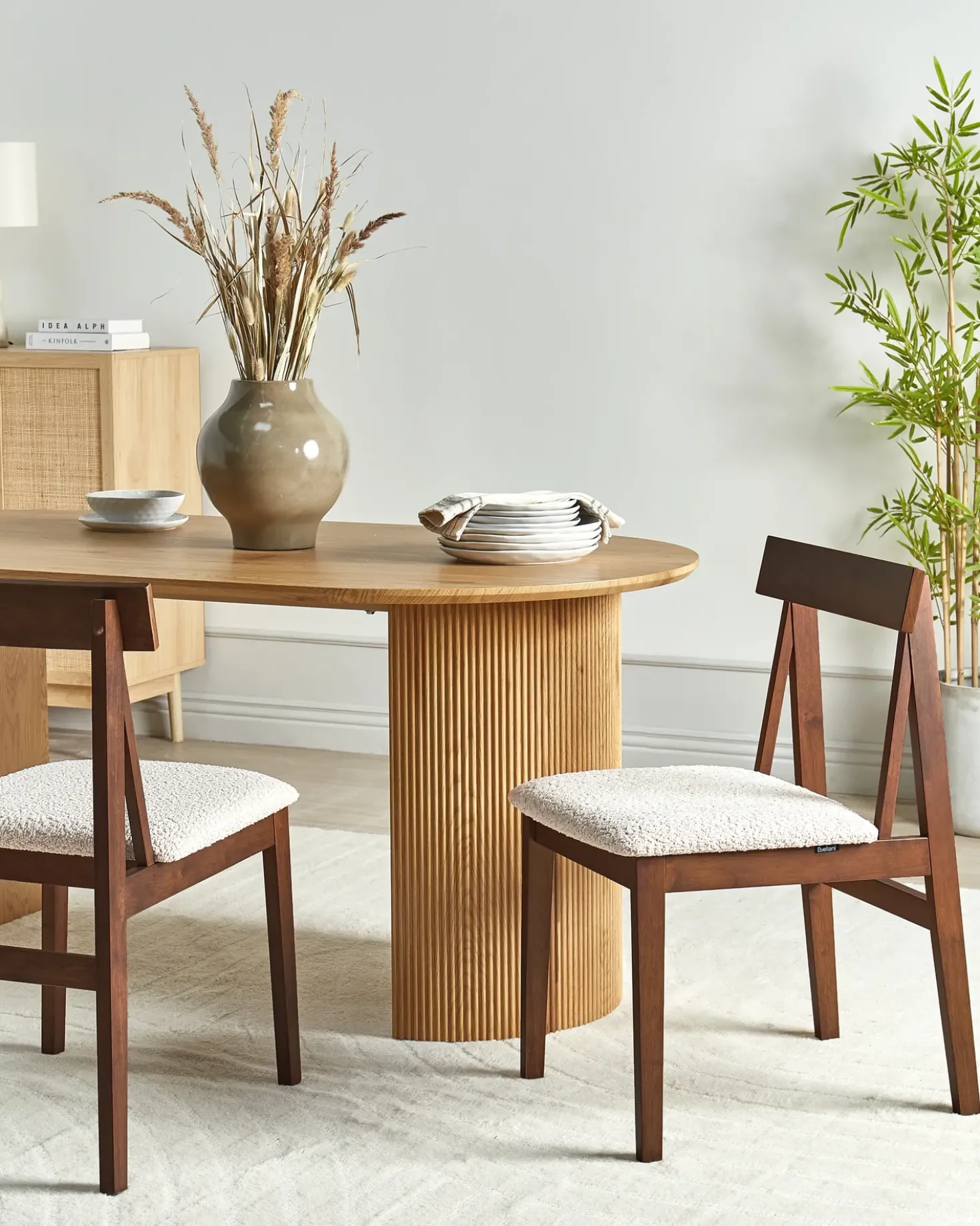 Set di 2 sedie da pranzo ISLE Legno Marrone/Beige