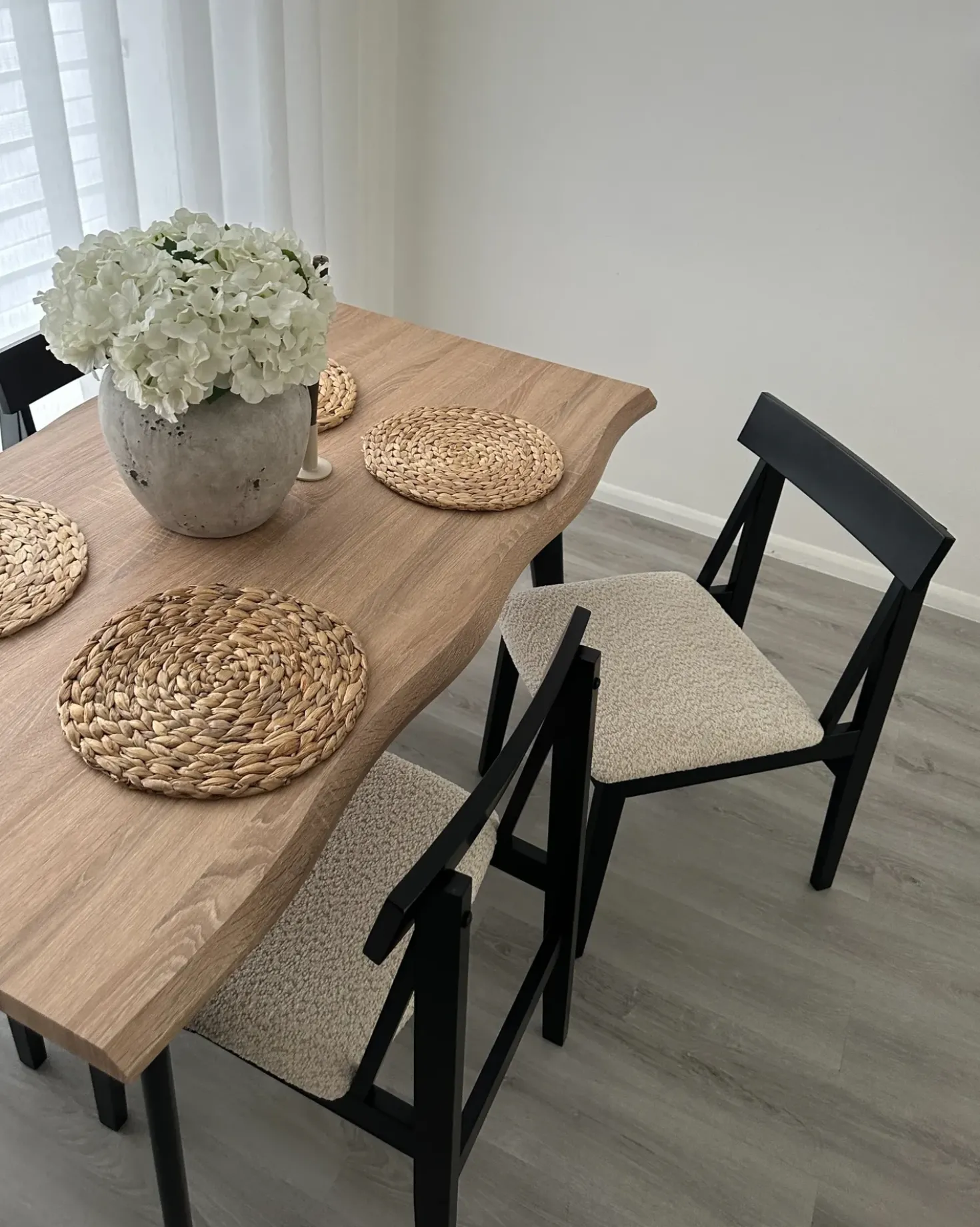 Set di 2 sedie da pranzo ISLE Legno Nero/Beige