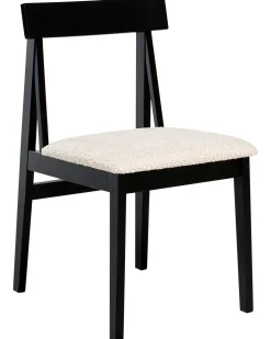 Set di 2 sedie da pranzo ISLE Legno Nero/Beige