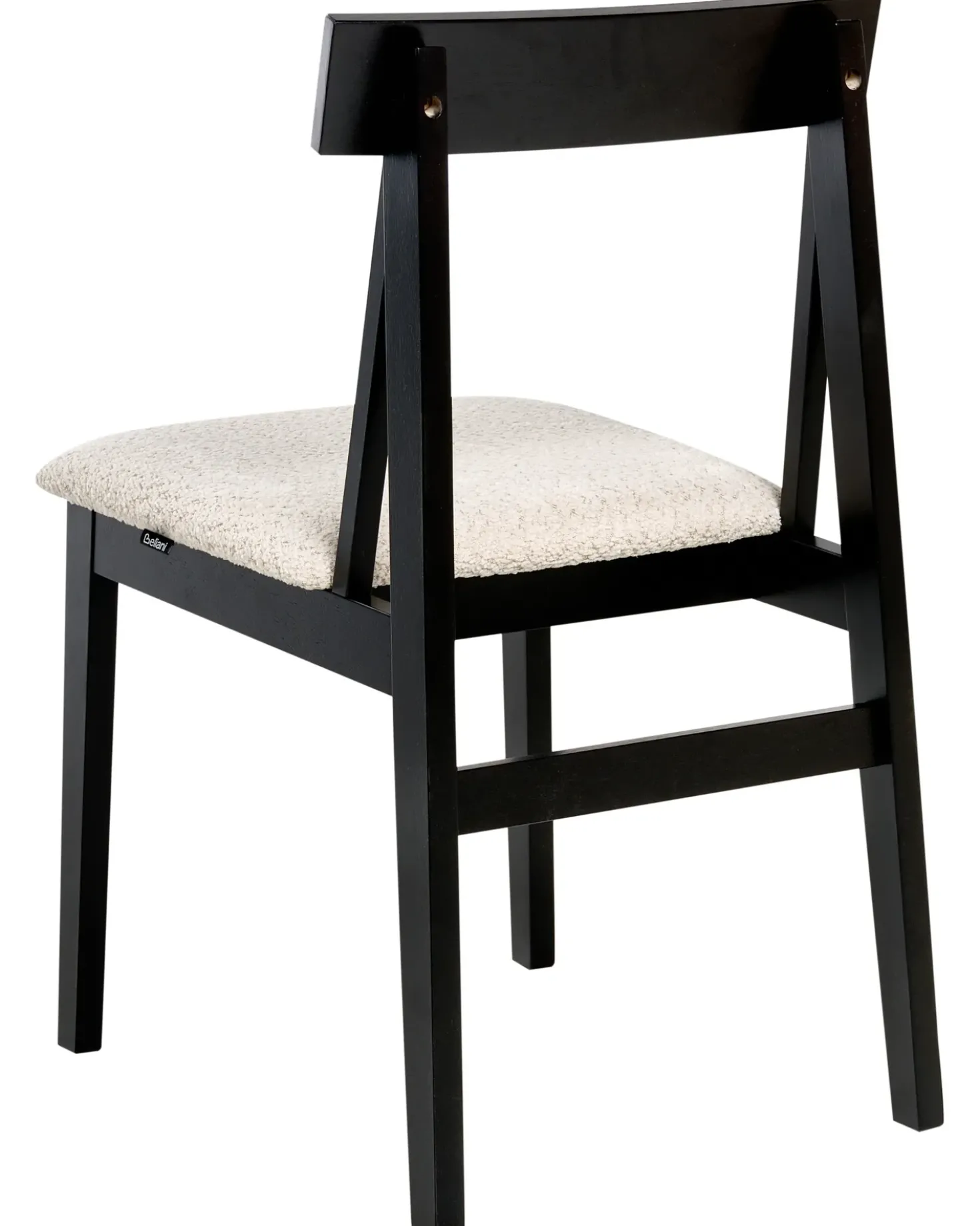 Set di 2 sedie da pranzo ISLE Legno Nero/Beige