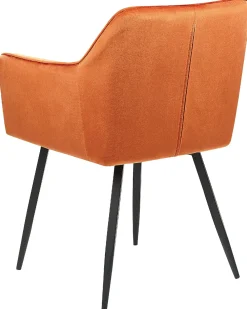 Set di 2 sedie da pranzo JASMIN Velluto Arancione