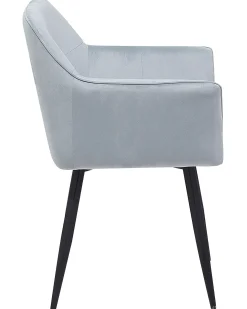 Set di 2 sedie da pranzo JASMIN Velluto Grigio chiaro