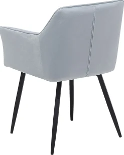 Set di 2 sedie da pranzo JASMIN Velluto Grigio chiaro