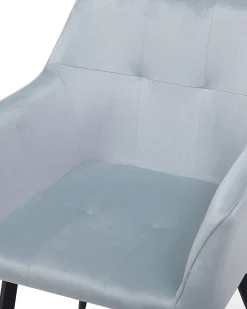 Set di 2 sedie da pranzo JASMIN Velluto Grigio chiaro