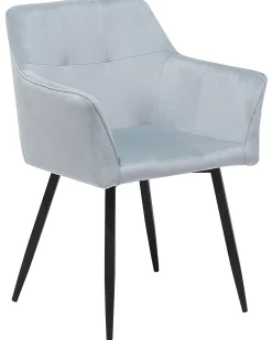 Set di 2 sedie da pranzo JASMIN Velluto Grigio chiaro