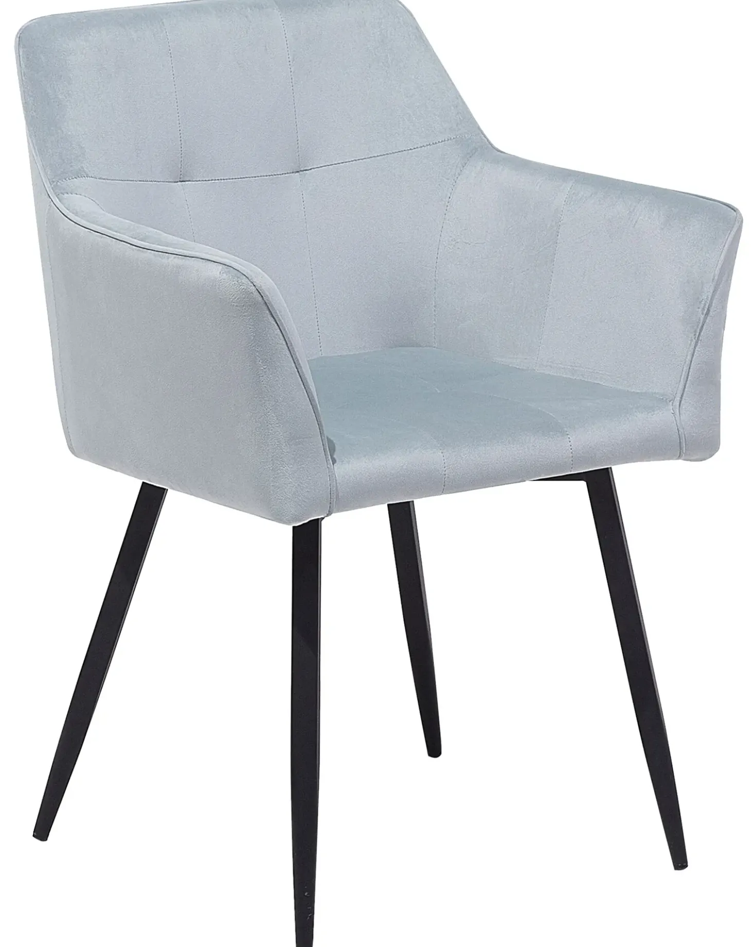 Set di 2 sedie da pranzo JASMIN Velluto Grigio chiaro