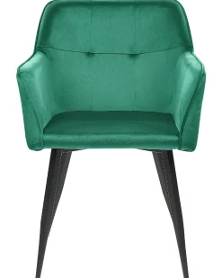 Set di 2 sedie da pranzo JASMIN Velluto Verde smeraldo