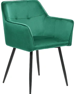 Set di 2 sedie da pranzo JASMIN Velluto Verde smeraldo