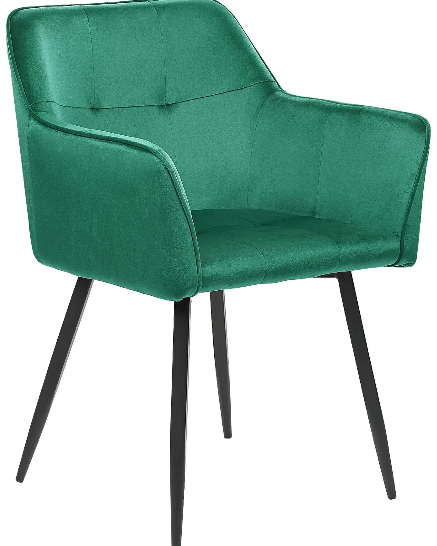 Set di 2 sedie da pranzo JASMIN Velluto Verde smeraldo