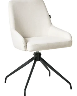 Set di 2 sedie da pranzo JENNER Tessuto Bianco sporco