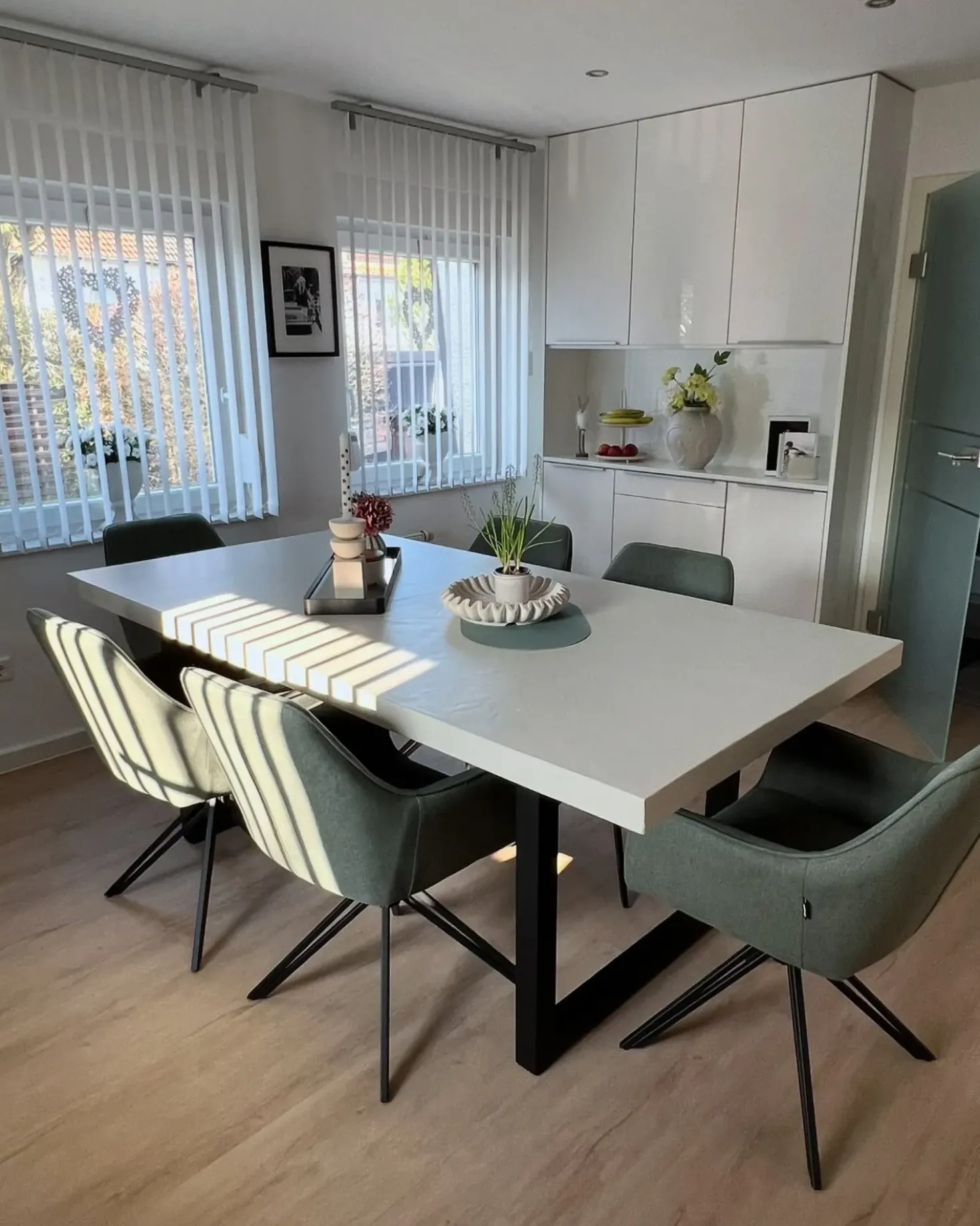 Set di 2 sedie da pranzo JODAR Tessuto Verde scuro