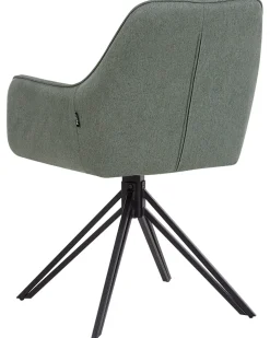 Set di 2 sedie da pranzo JODAR Tessuto Verde scuro