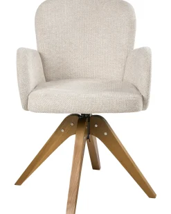 Set di 2 sedie da pranzo JEAN Tessuto Beige chiaro