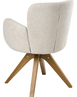 Set di 2 sedie da pranzo JEAN Tessuto Beige chiaro