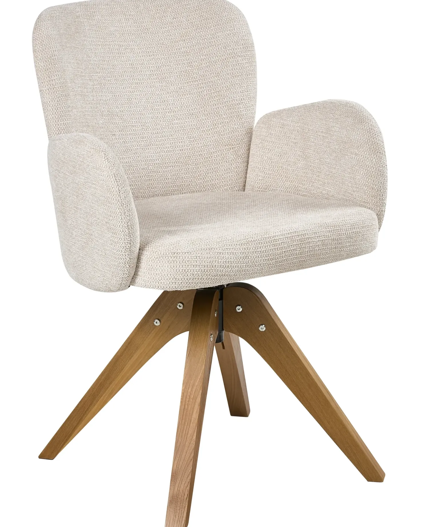 Set di 2 sedie da pranzo JEAN Tessuto Beige chiaro