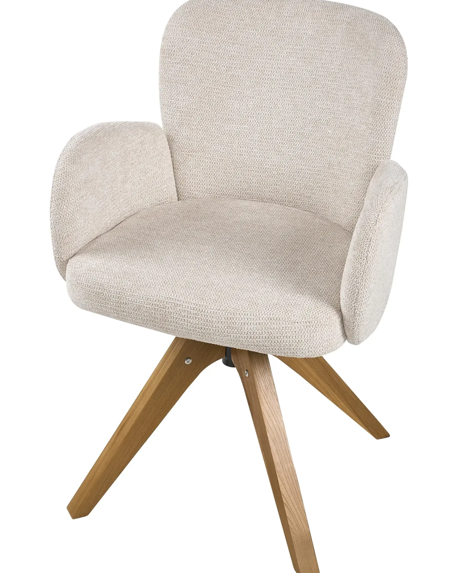 Set di 2 sedie da pranzo JEAN Tessuto Beige chiaro