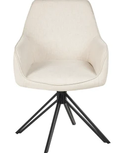 Set di 2 sedie da pranzo JODAR Tessuto Beige chiaro