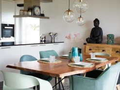 Set di 2 sedie da pranzo JASMIN Velluto Verde menta