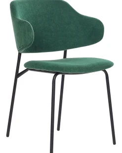 Set di 2 sedie da pranzo KENAI Tessuto Verde scuro