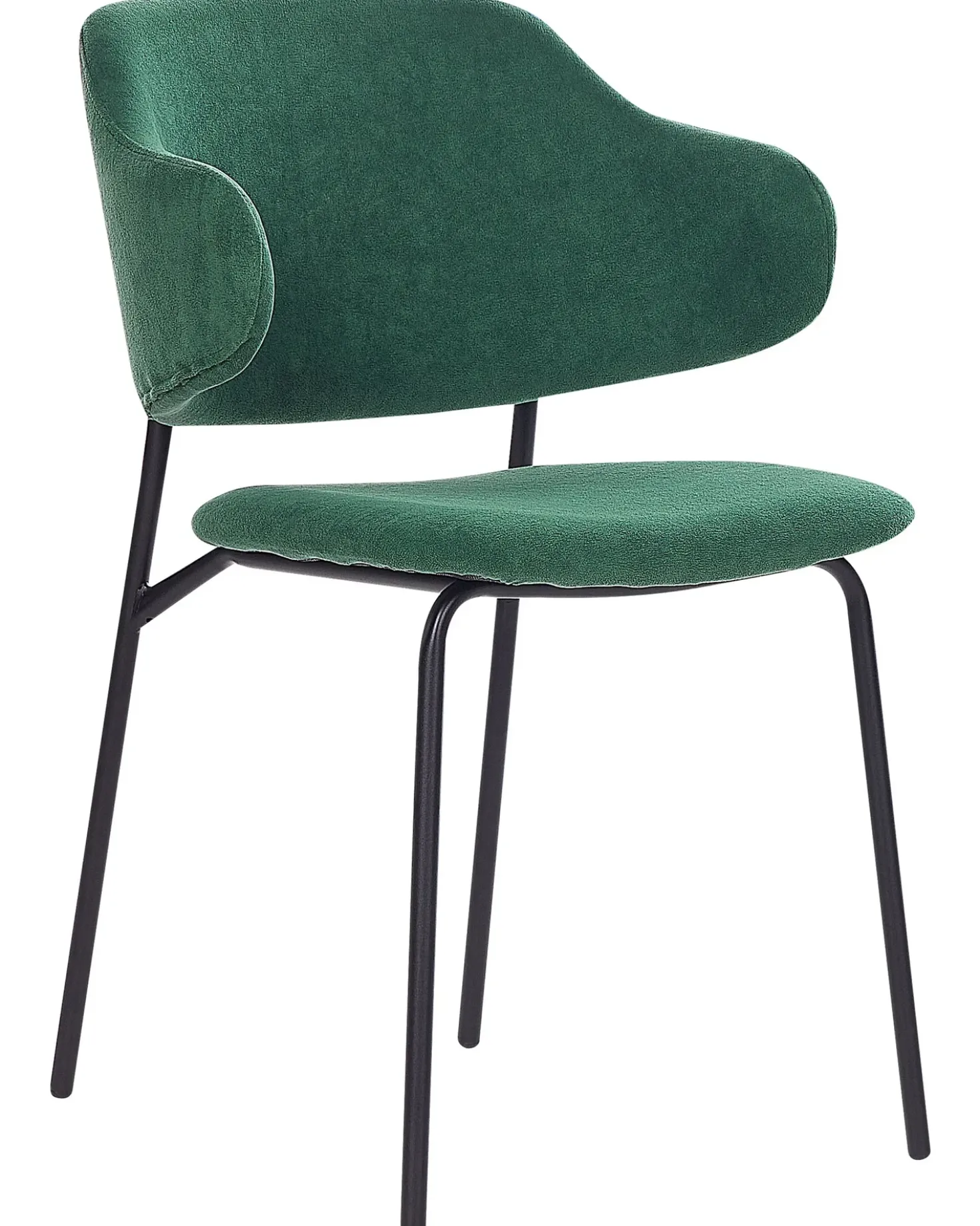 Set di 2 sedie da pranzo KENAI Tessuto Verde scuro