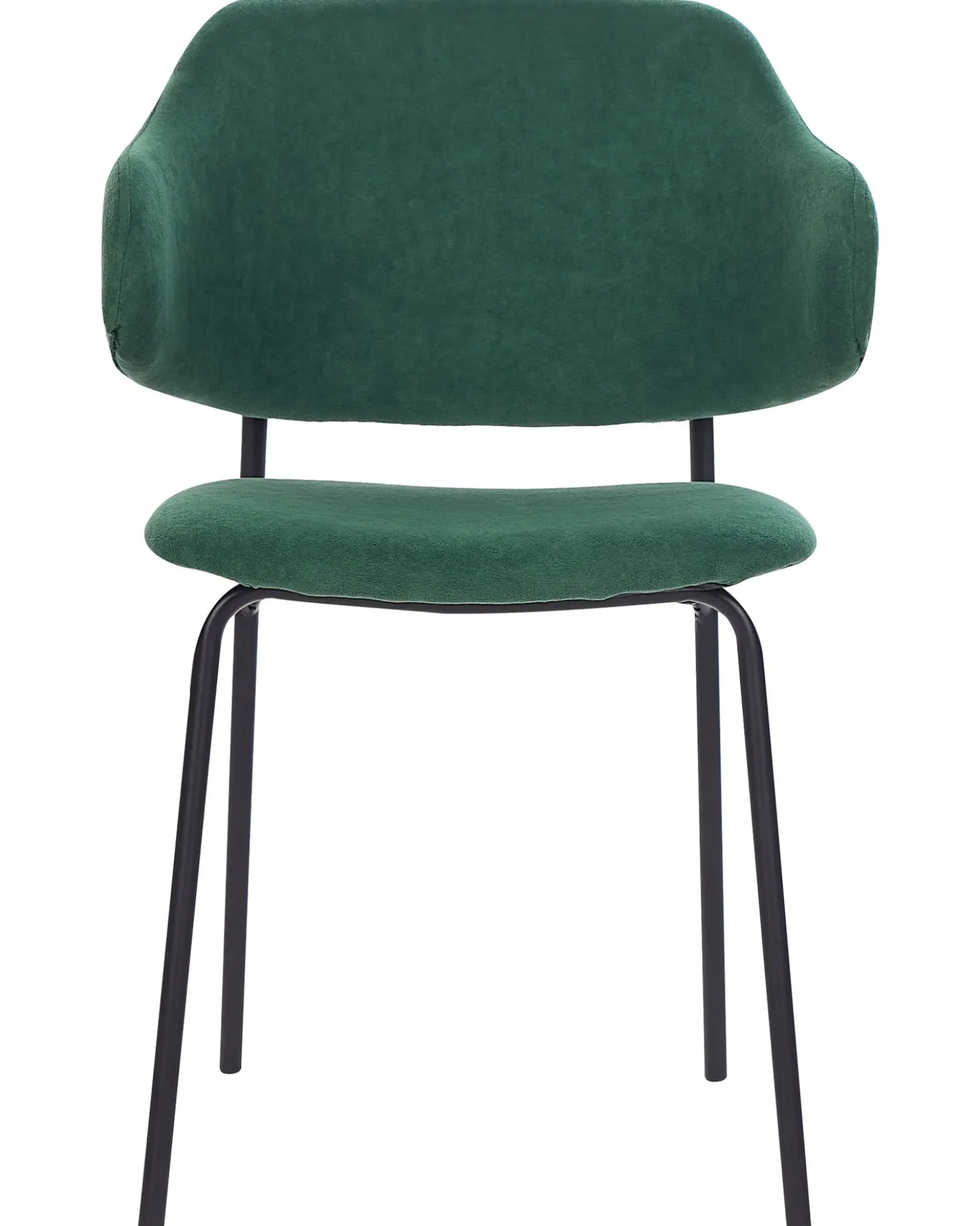 Set di 2 sedie da pranzo KENAI Tessuto Verde scuro