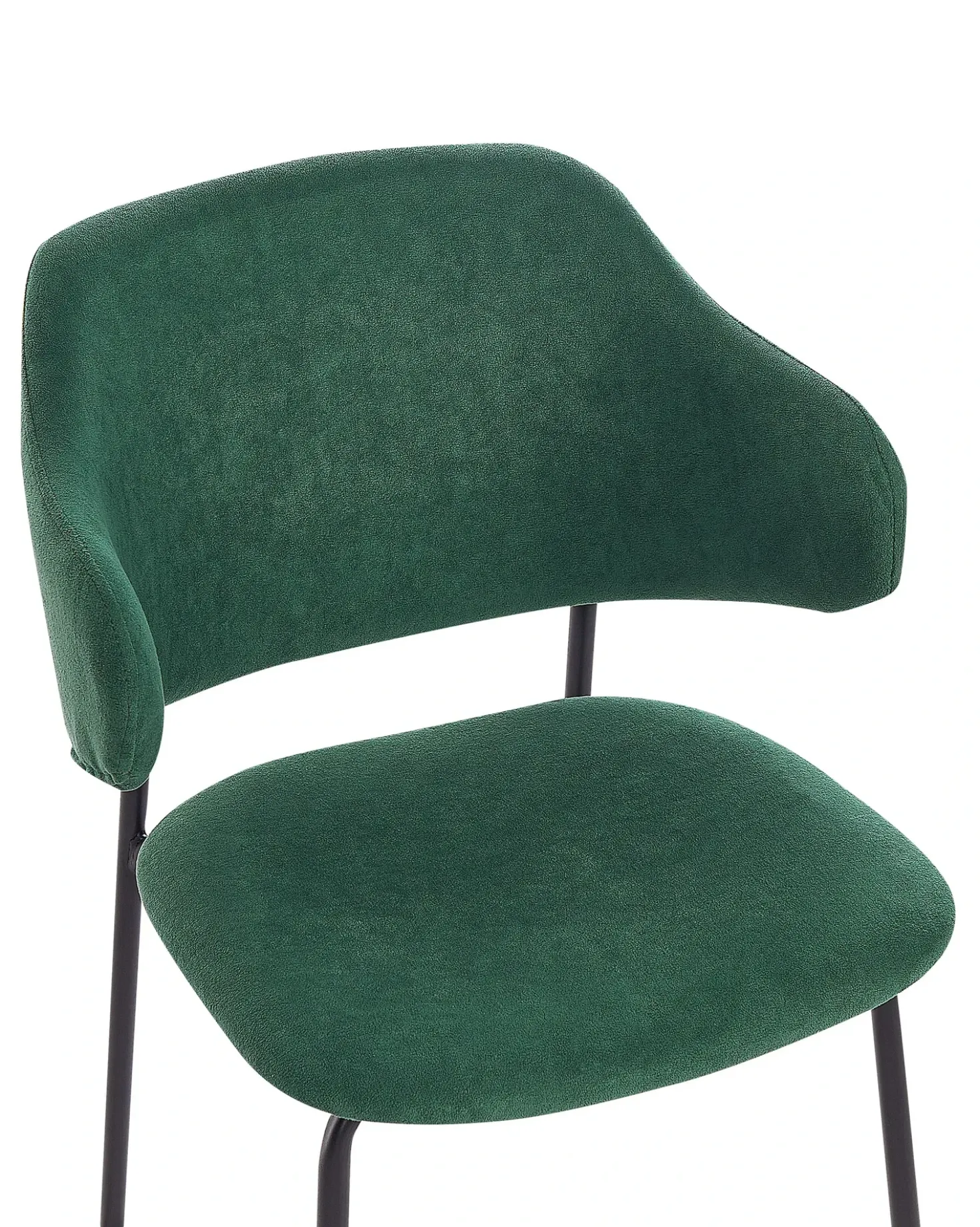 Set di 2 sedie da pranzo KENAI Tessuto Verde scuro