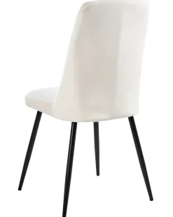 Set di 4 sedie da pranzo KIRBY Velluto Bianco sporco