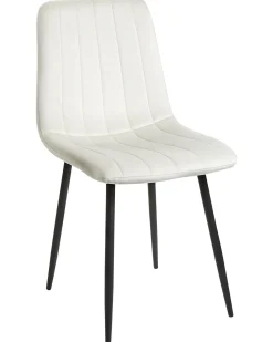 Set di 4 sedie da pranzo KALISPELL Velluto Bianco sporco
